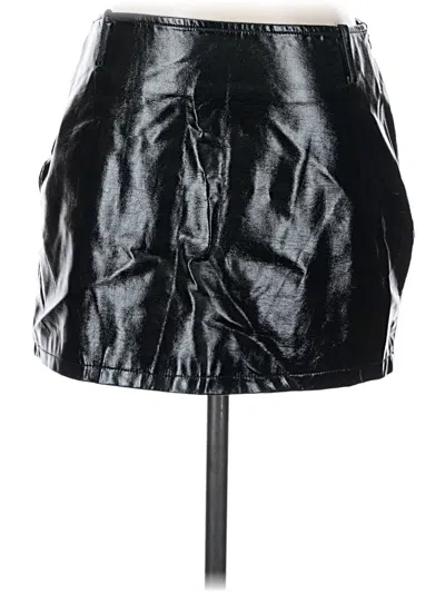 Pre-owned Tiger Mist Faux Leather Skirt In Black