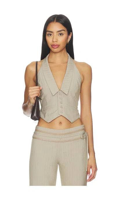 Tiger Mist Fedra Top In Neutral