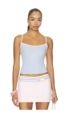 Tiger Mist Greer Scoop Neck Tank In 블루