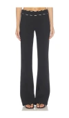Tiger Mist Jetta Low Rise Flared Pants In Black