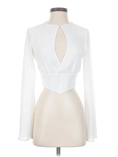 Pre-owned Tiger Mist Long Sleeve Blouse In White
