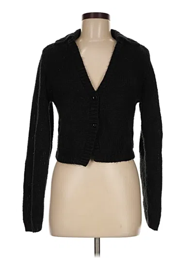 Pre-owned Tiger Mist Long Sleeve Top Black Plunge Neckline Tops