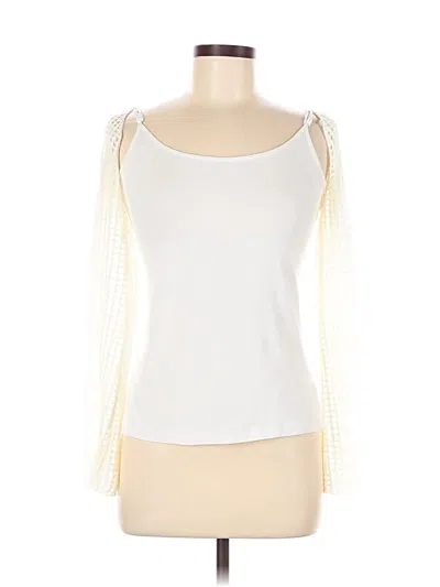 Pre-owned Tiger Mist Long Sleeve Top Ivory Sweetheart Neckline Tops In White