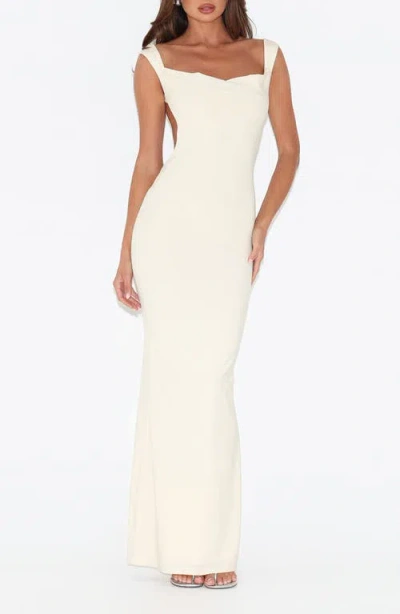 Tiger Mist Morana Evening Dress In White