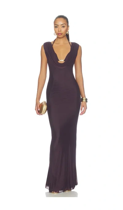 Tiger Mist Noemi Maxi Dress In Plum