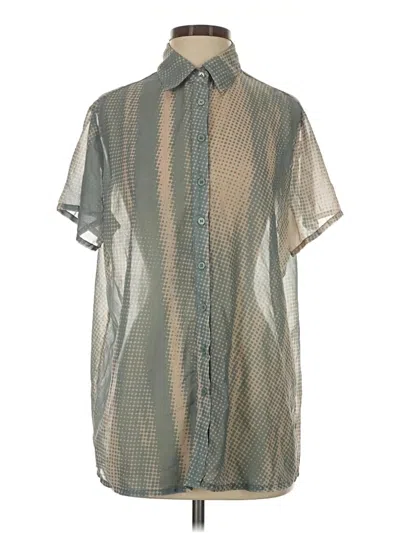 Pre-owned Tiger Mist Short Sleeve Blouse In Silver