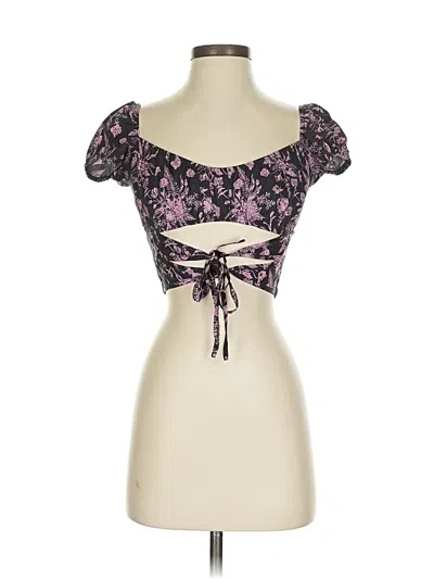 Pre-owned Tiger Mist Short Sleeve Top Pink Sweetheart Neckline Tops