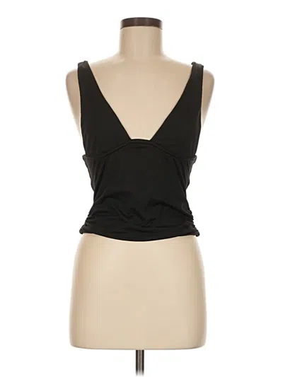 Pre-owned Tiger Mist Sleeveless Top Black Plunge Neckline Tops
