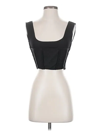 Pre-owned Tiger Mist Sleeveless Top Black Square Neckline Tops