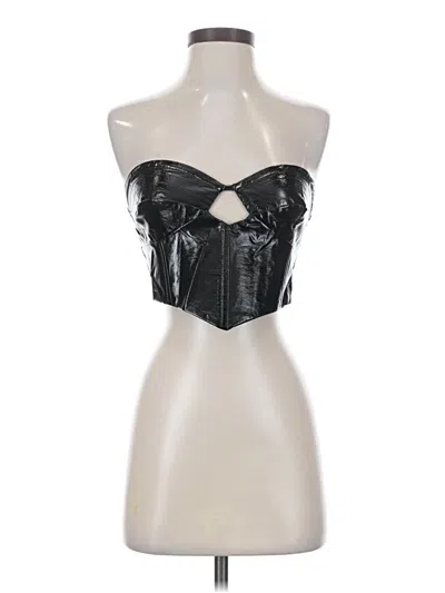 Pre-owned Tiger Mist Sleeveless Top Black Strapless Neckline Tops