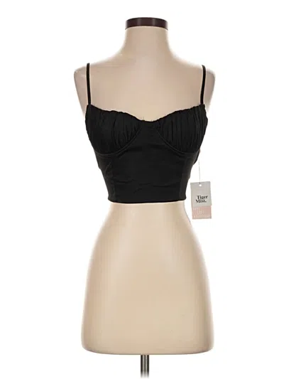Tiger Mist Sleeveless Top Black Sweetheart Neckline Tops