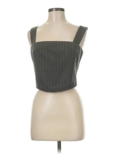 Pre-owned Tiger Mist Sleeveless Top Gray Square Neckline Tops