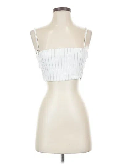 Pre-owned Tiger Mist Sleeveless Top White Strapless Neckline Tops