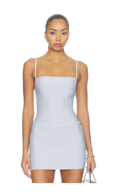 Tiger Mist Tahnia Bandage Top In Dove Grey