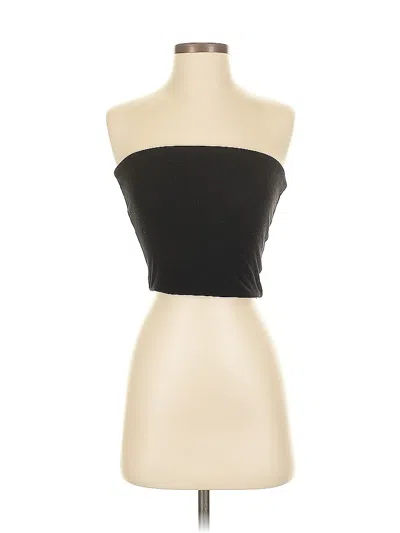 Pre-owned Tiger Mist Tube Top Black Strapless Neckline Tops