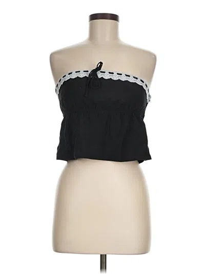 Pre-owned Tiger Mist Tube Top Black Strapless Neckline Tops