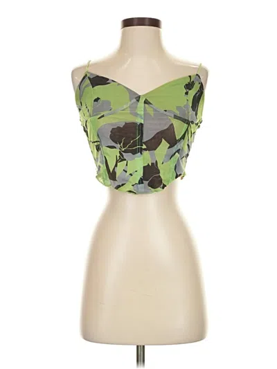 Pre-owned Tiger Mist Tube Top Green Strapless Neckline Tops