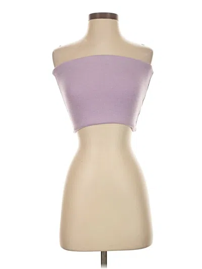Pre-owned Tiger Mist Tube Top Purple Strapless Neckline Tops