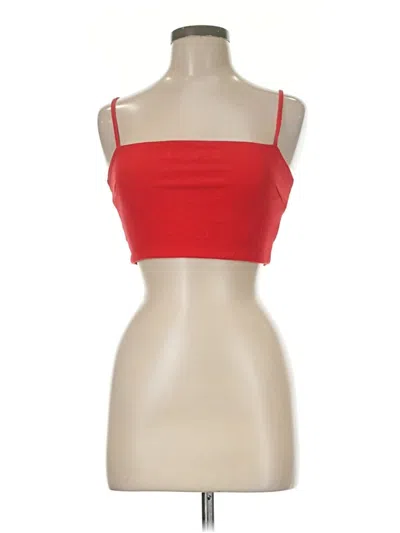 Pre-owned Tiger Mist Tube Top Red Strapless Neckline Tops