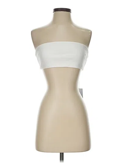 Pre-owned Tiger Mist Tube Top Silver Strapless Neckline Tops