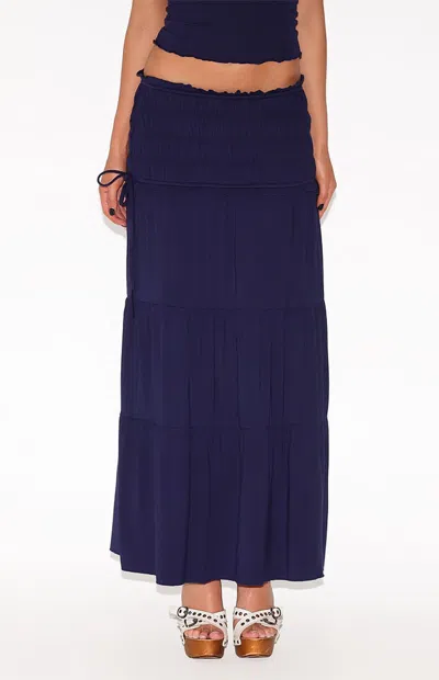 Tiger Mist Women's Denali Maxi Skirt In Navy In Blue