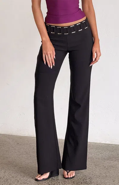 Tiger Mist Women's Jetta Low Rise Flare Pants In Black