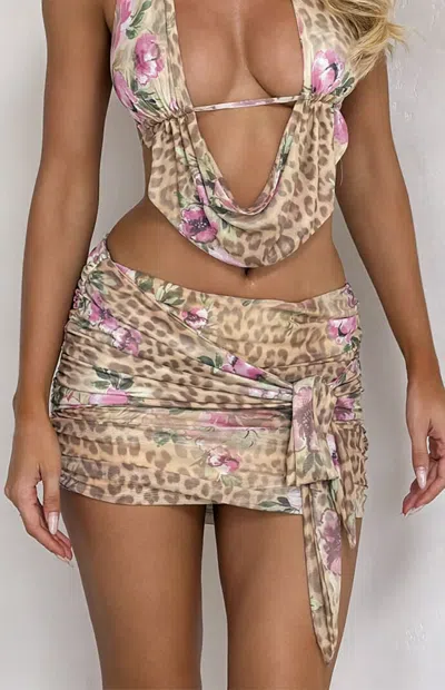 Tiger Mist Women's Risa Mini Skirt In Leopard In Multi