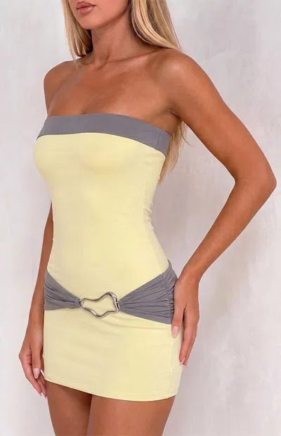 Tiger Mist Women's Yellow Eos Colorblock Mini Dress