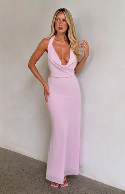 Tiger Mist Women's Zyla Halter Maxi Dress In Light Pink