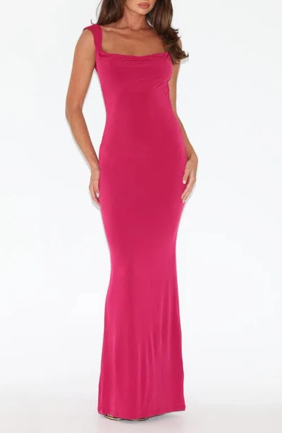 Tiger Mist Zita Open Back Evening Dress In Pink