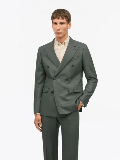Tiger Of Sweden 1903 Double Breasted Wool Jacket In Green