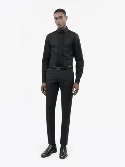 Tiger Of Sweden Adley C Cutaway Collar Shirt In Black