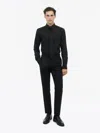 Tiger Of Sweden Adley Forward Pointing Collar Shirt In Black