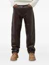Tiger Of Sweden Alec Leather Trousers In Gold