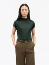 Tiger Of Sweden Alitta Cap-sleeve Top In Green