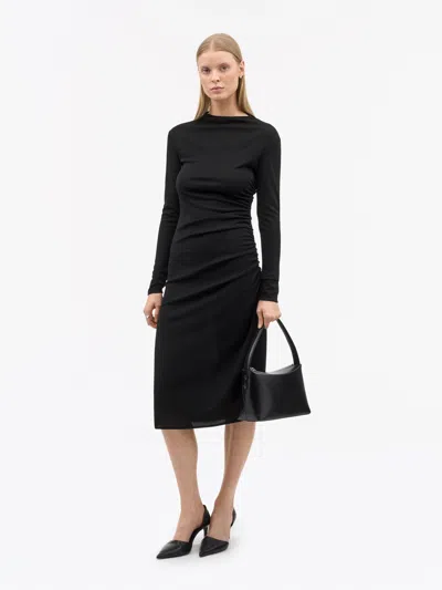 Tiger Of Sweden Aliz Sleeveless Draped Dress In Black