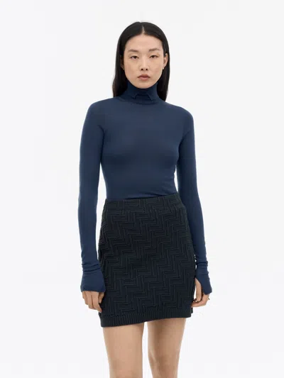 Tiger Of Sweden Aminha Merino Pullover In Steel Blue