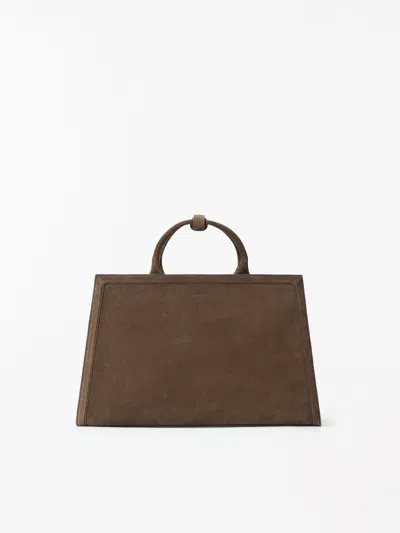 Tiger Of Sweden Ancori Ruskind Kontortaske In Dark Brown
