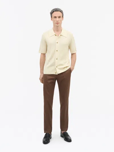 Tiger Of Sweden Araawen Fine-knit Polo In White