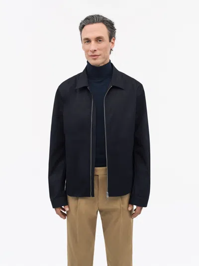 Tiger Of Sweden Barnaby C Zip Shirt Jacket In Blue