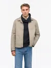 Tiger Of Sweden Barnaby C Zip Shirt Jacket In Neutral