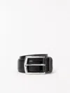 Tiger Of Sweden Bergstrom Leather  Belt In Black
