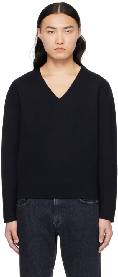 Tiger Of Sweden Black Cadoc Sweater In 284-light Ink