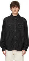 Tiger Of Sweden Black Orb Denim Jacket In 050-black