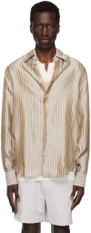 Tiger Of Sweden Brown Baarney Shirt In 1dh-forest