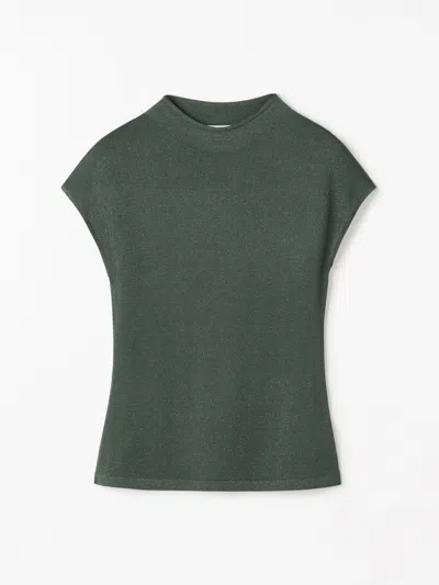 Tiger Of Sweden Cela Lurex Top In Green