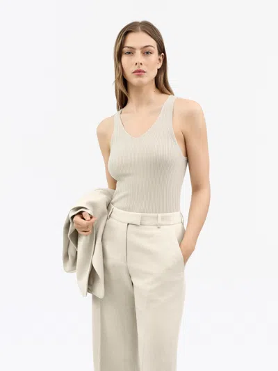 Tiger Of Sweden Colette Strikket Ribbet Tanktop In White