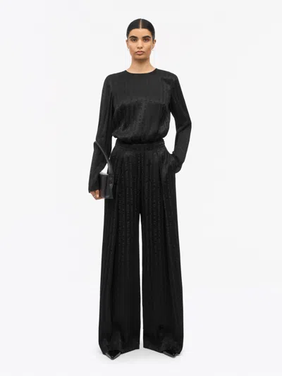 Tiger Of Sweden Cora Tiger Stripe Jacquard Trousers In Black