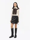 Tiger Of Sweden Darla Mini Leather Skirt In Black