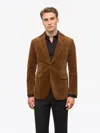 Tiger Of Sweden Ease Slim Velvet Jacket In Brown